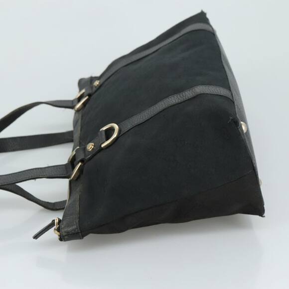 GUCCI GG Canvas Tote Bag Black Gold - Picture 5 of 12
